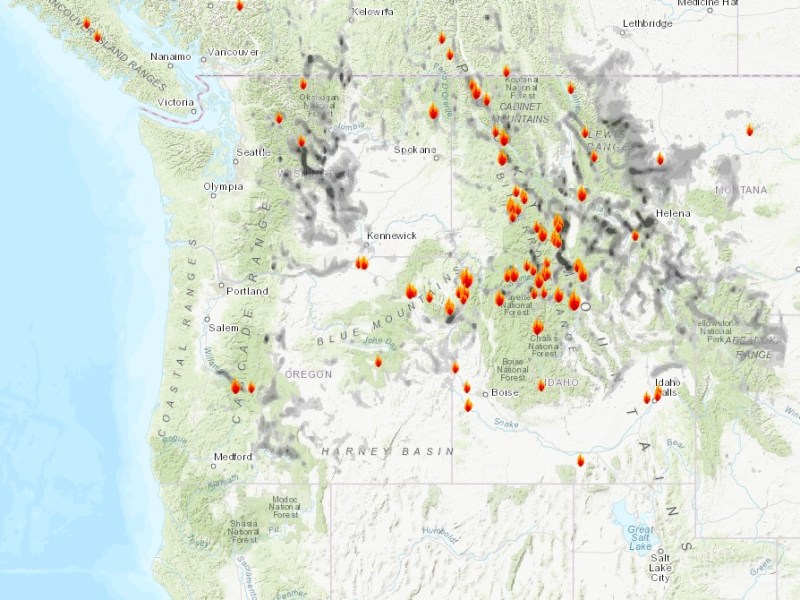 Wildfire smoke in the Enchantment Lakes&nbsp;Basin